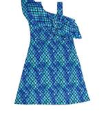 Multicolor printed cotton knitted kids-frocks