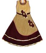 Fawn embroidered shimmer kids-girl-gowns