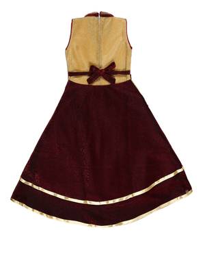 Fawn embroidered shimmer kids-girl-gowns 2