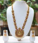 Golden South Indian temple jewellery set