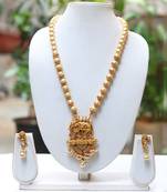 Bahubali inspired elephant pearl chain necklace set