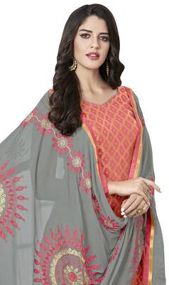Pink Banarasi Jacquard Salwar With Dupatta 2
