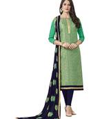 Green Banarasi Jacquard Salwar With Dupatta