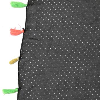 Black self design georgette stole and dupattas 3
