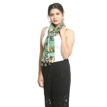 Multicolor self design georgette stole and dupattas 2