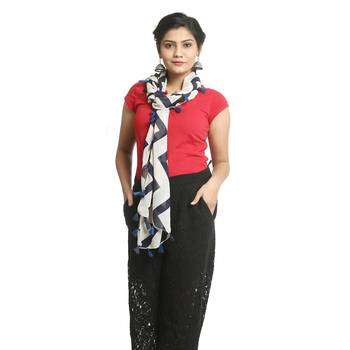 Multicolor self design georgette stole and dupattas 1
