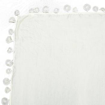 White self design rayon stole and dupattas 4