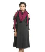 Pink self design cotton stole and dupattas