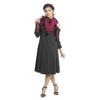 Pink self design cotton stole and dupattas 3