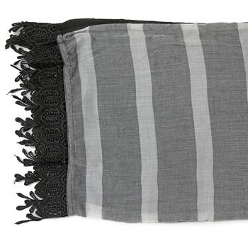Black self design nylon stole and dupattas 4