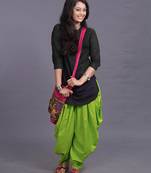 Black plain rayon punjabi kurti