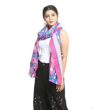 Multicolor self design cotton stole and dupattas 2