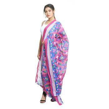 Multicolor self design cotton stole and dupattas 3