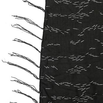Black self design nylon stole and dupattas 4