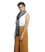 Black self design chiffon stole and dupattas