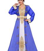 Royal Blue Georgette Embroidered Zari Work Islamic Kaftans