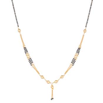 Gold emerald  mangalsutra 3
