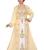 Yellow Georgette Embroidered Zari Work Islamic Kaftans