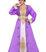 Purple Georgette Embroidered Zari Work Islamic Kaftans