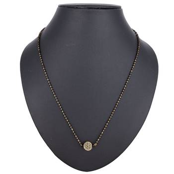 Gold diamond mangalsutra 1