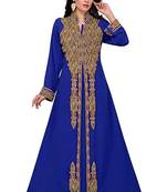 Royal Blue Georgette Embroidered Zari Work Islamic Kaftans
