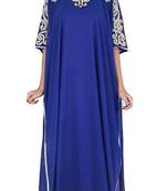 Royal Blue Georgette Embroidered Zari Work Islamic Kaftans