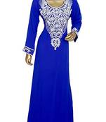 Royal Blue Georgette Embroidered Zari Work Islamic Kaftans