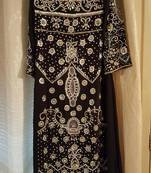 Brown Georgette Embroidered Zari Work Islamic Kaftans