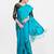 Sky blue embroidered art silk saree with blouse