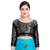 Sky blue embroidered art silk saree with blouse