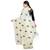Off white embroidered art silk saree with blouse