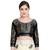 Off white embroidered art silk saree with blouse