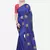 Navy Blue Embroidered Art Silk Saree With Blouse