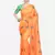 Orange Embroidered Art Silk Saree With Blouse