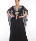 Pink Georgette Embroidered Zari Work Islamic Kaftans