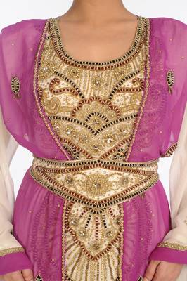 Multicolor Georgette Embroidered Zari Work Islamic Kaftans 3