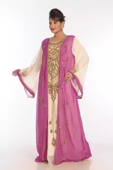 Multicolor Georgette Embroidered Zari Work Islamic Kaftans