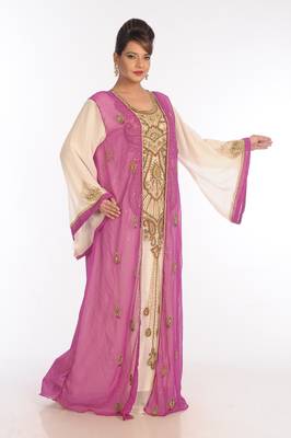 Multicolor Georgette Embroidered Zari Work Islamic Kaftans 5