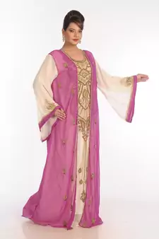 Multicolor Georgette Embroidered Zari Work Islamic Kaftans