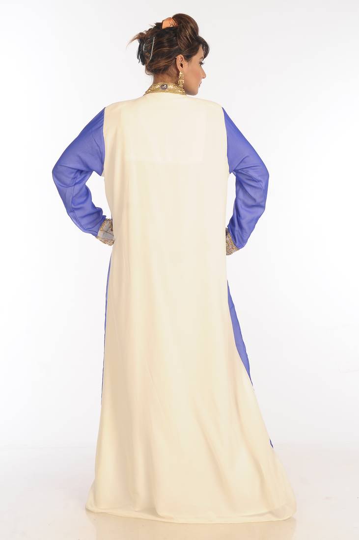 Multicolor Georgette Embroidered Zari Work Islamic Kaftans