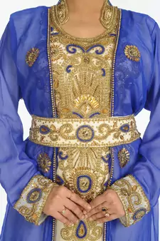 Multicolor Georgette Embroidered Zari Work Islamic Kaftans