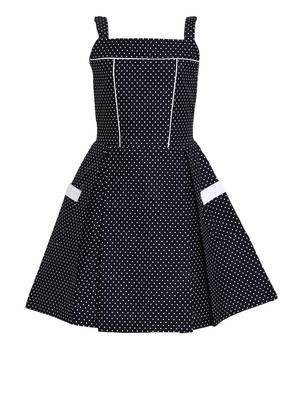 Blue Printed Cotton Kids-Frocks 1