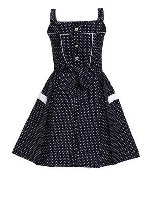 Blue Printed Cotton Kids-Frocks 2