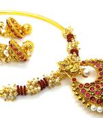 Pink agate necklace-sets