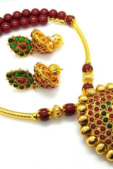 Multicolor agate necklace-sets