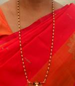 Black beads and mushti(1+1) brahmamudi mangalsutra LONG one gram gold