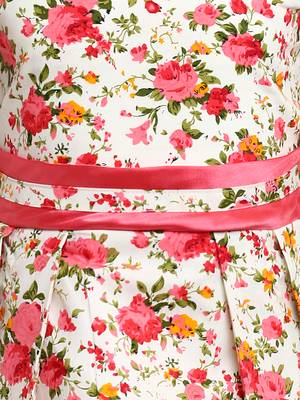 White Printed Cotton Kids-Frocks 4