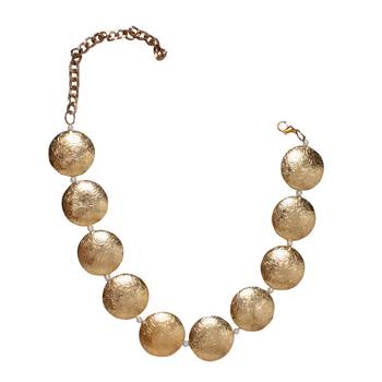 Caressa By Zenitex Golden Metal Alloy Necklace Adorned With Beads 2