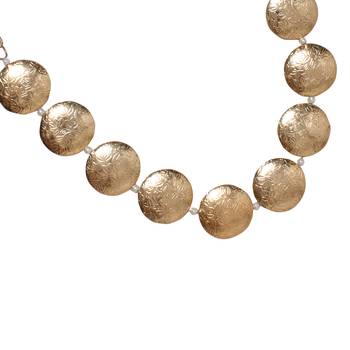 Caressa By Zenitex Golden Metal Alloy Necklace Adorned With Beads 3