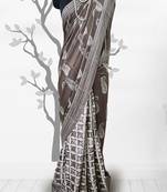 Brown Color Satin-sarees with Blouse